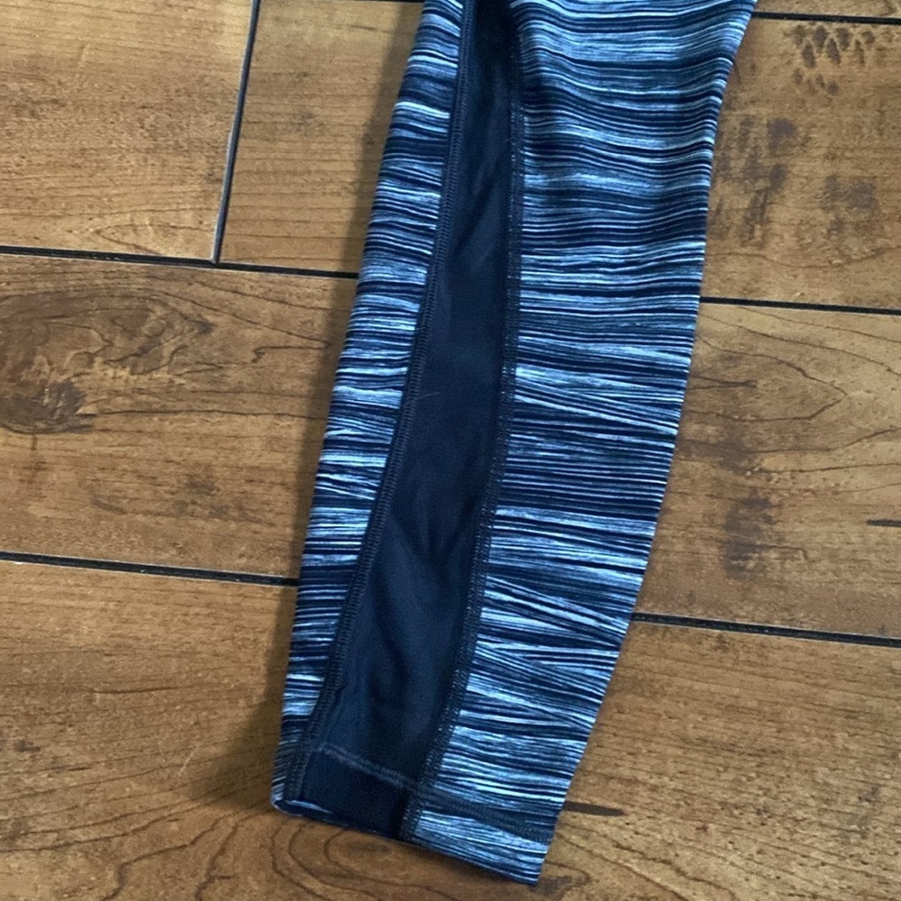 Lululemon Blue and Black Striped Leggings - Picture 4 of 5